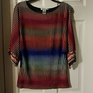 Elysee 26 Multicolor blouse  Sz M NWOT